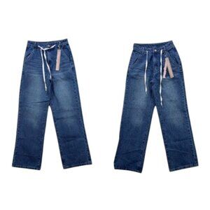 Missguided High Rise Wide Leg Jeans Women’s 27/28 Blue Denim NWT New Fit